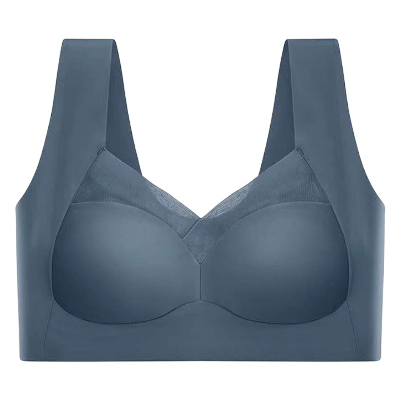 Arena de una pieza fija taza de látex sin costuras de seda de hielo delgada belleza espalda envuelta en el pecho sin anillo de acero tubo deportivo ropa interior superior