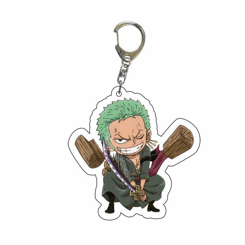 Аниме-брелок One Piece Ackle с Луффи Сауроном, прозрачный кулон, перекрестный, двухсторонний, своими руками