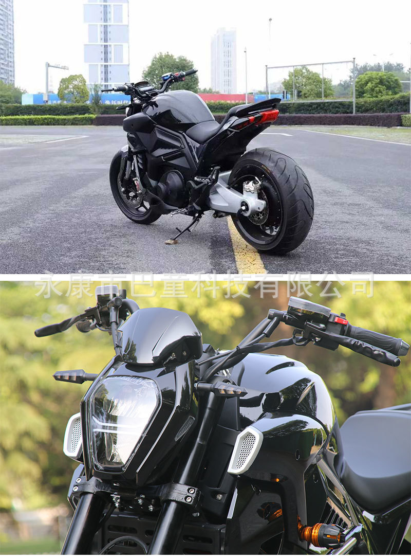 Cross-Border Export of Russian High-Speed Electric Motor Motorcycle Diavel Big Devil Motorcycle 72V Lithium Battery