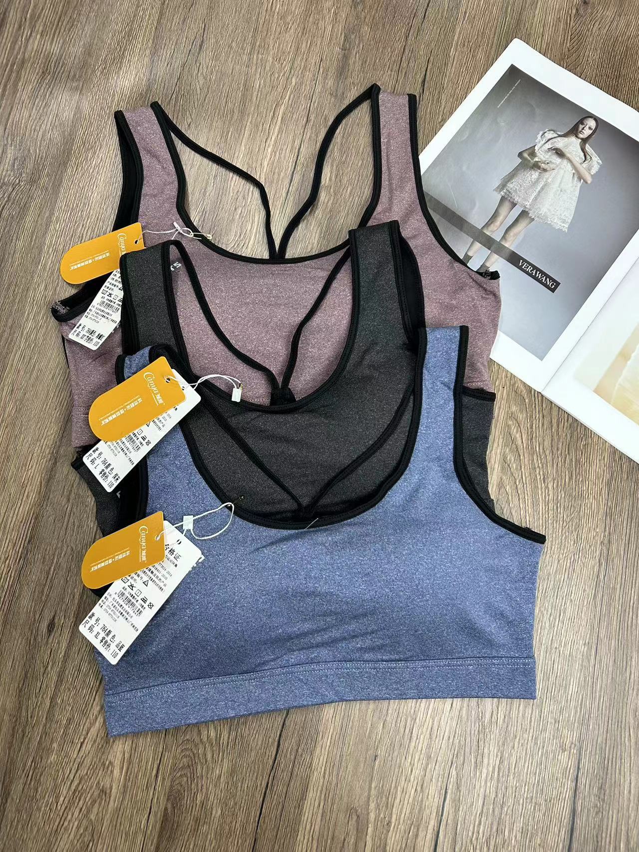 Nuevo chaleco sin costura de alta elasticidad fija de taza de mujer chaleco sin anillo de acero bra de yoga ropa interior deportiva mujer al por mayor