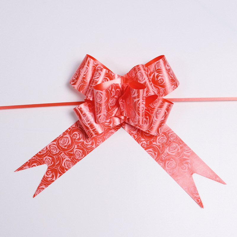 Spot al por mayor 50 # dibujo de flores impresa en color arco de rosa patrón de boda artículos de decoración de automóviles de boda dibujo de flores