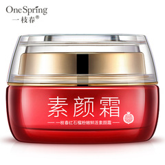 A Branch of Spring Red Pomegranate Fresh and Natural Foundation, Beauty Face Cream, Moisturizing and Hydrating Sunscreen, Lazy Person's Face Cream