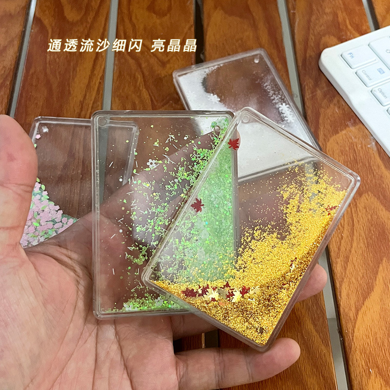 高透明度 6.3x8.8 四季油流砂 Guka アクリル麻雀周辺スタンド DIY ギフト小さな装飾品|undefined