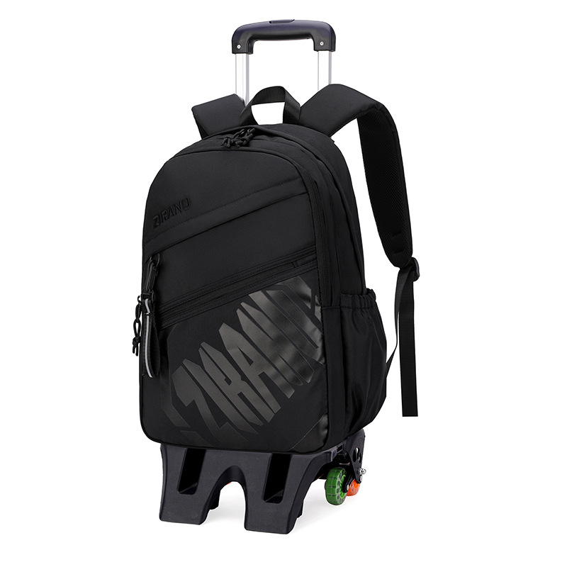 Mochila de pescado natural para niños de grado 3 - 6 con ruedas para subir escaleras, mochila de secundaria secundaria