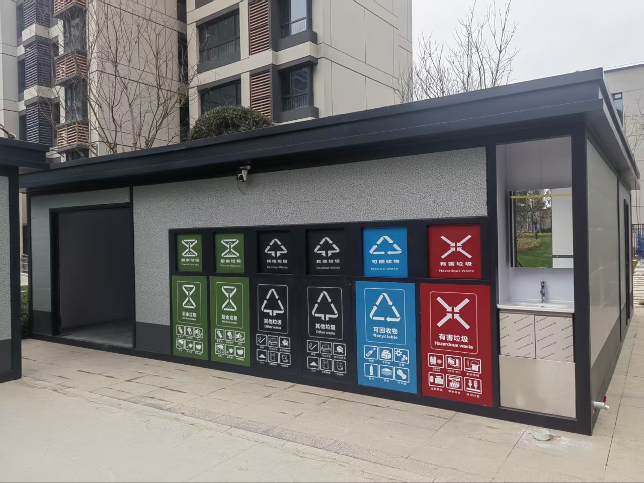 智能语音垃圾分类箱环卫回收桶小区街道景区公园感应投放箱