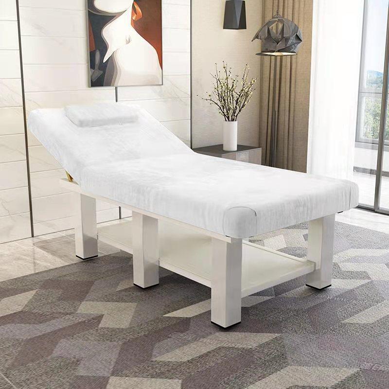 Fábrica directa cama de belleza salón de belleza masaje fisioterapia hogar plegable bordado terapia de fuego con agujeros moxibustión image 9