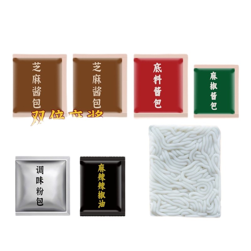 菜花李特色麻酱土豆粉鲜香粘稠砂锅土豆粉香辣双倍麻酱380g包装|undefined