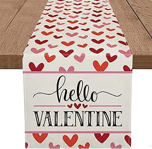 Transfronterizo nuevo amor Rosa carta impresa mantel fiesta ambiente decoración Día de San Valentín camino de mesa