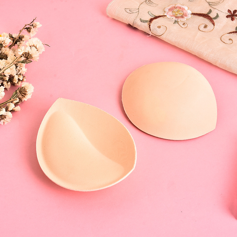 Factory Direct Supply Bra Underwear Inner Pad Sponge Insert Suspender Swimsuit Round Sponge Breast Pad Sample Production Wholesale