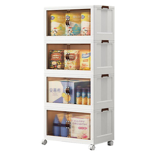 Installation-free storage cabinet storage box household baby children's toys clothes foldable plastic snack storage box