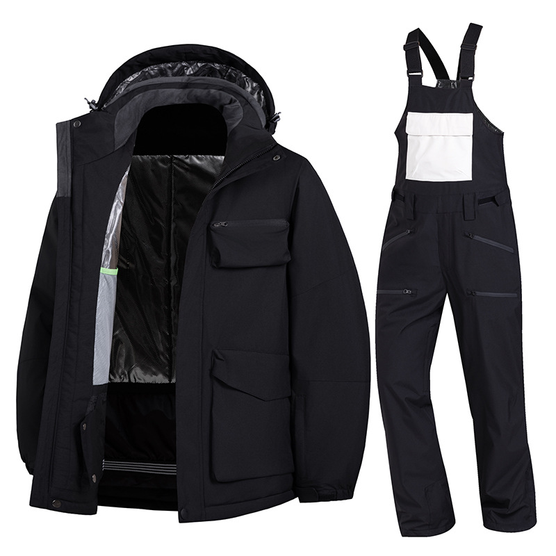 Combinaison de ski d'hiver pour homme, coupe ample et polyvalente, idéale pour les activités de plein air._voghion.com