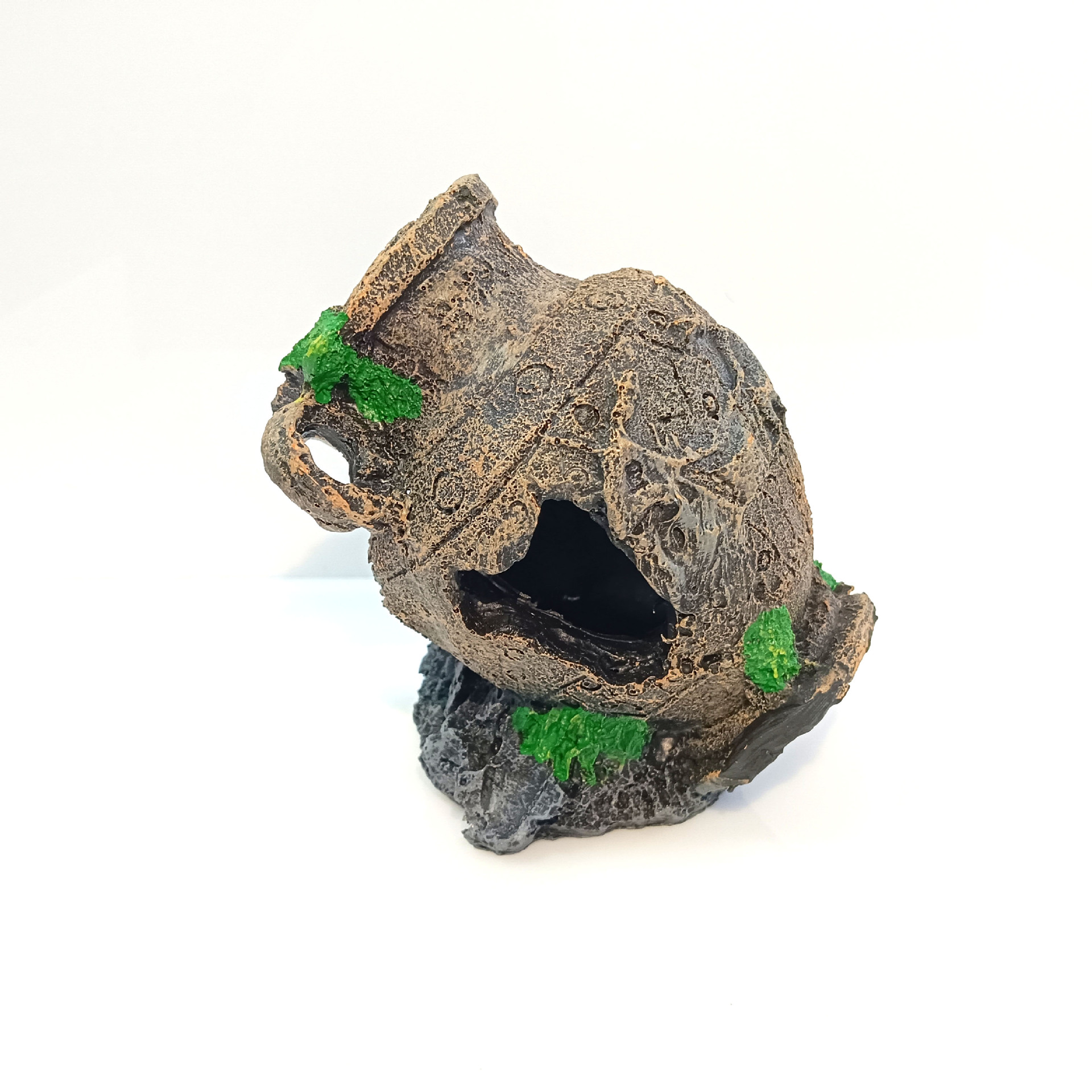 Decoración de pecera, decoración de acuarios, paisajismo, cría de peces y camarones, casa de refugio al por mayor, vasijas de barro gastadas, conjunto de tanques de plantas de agua