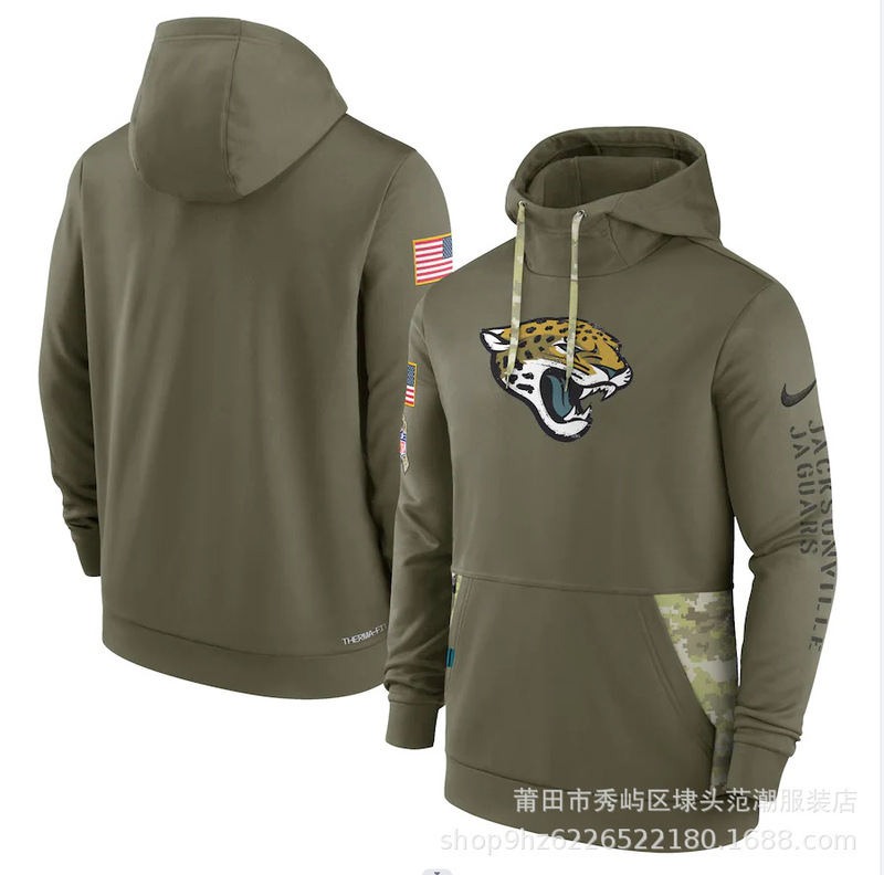 现货18军绿款nfl致敬版男士长袖卫衣运动健身连帽衫橄榄球运动|undefined