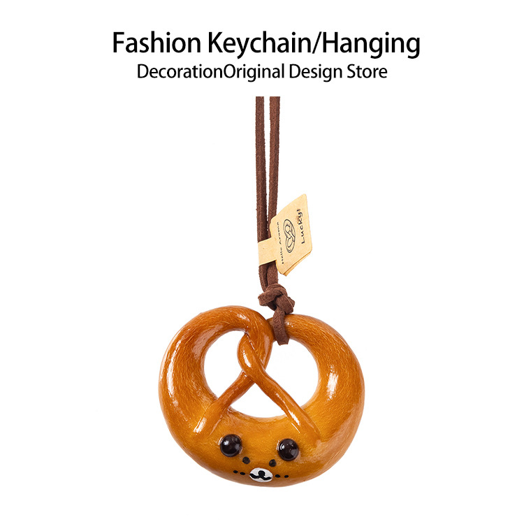 手作りアルカリ水パンストラップかわいい車載バックミラーストラップ貝果かわいいミニアクセサリーdiy装飾