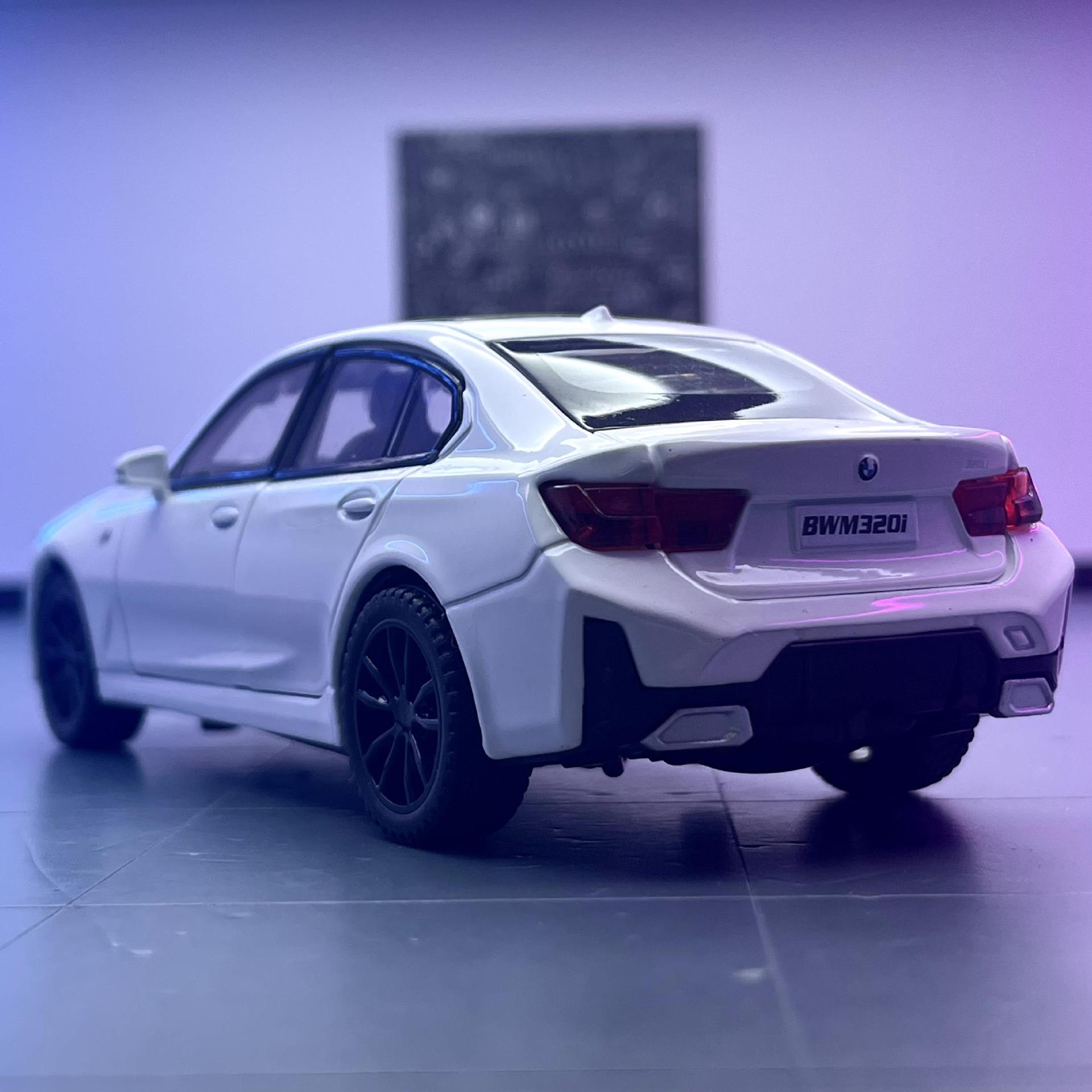 Zhongyuan xinghejin modelo de coche 1 a 32 baoma 3 encaje-up sonido y luz Tire hacia atrás juguete coche música modelo decoración caja de polvo