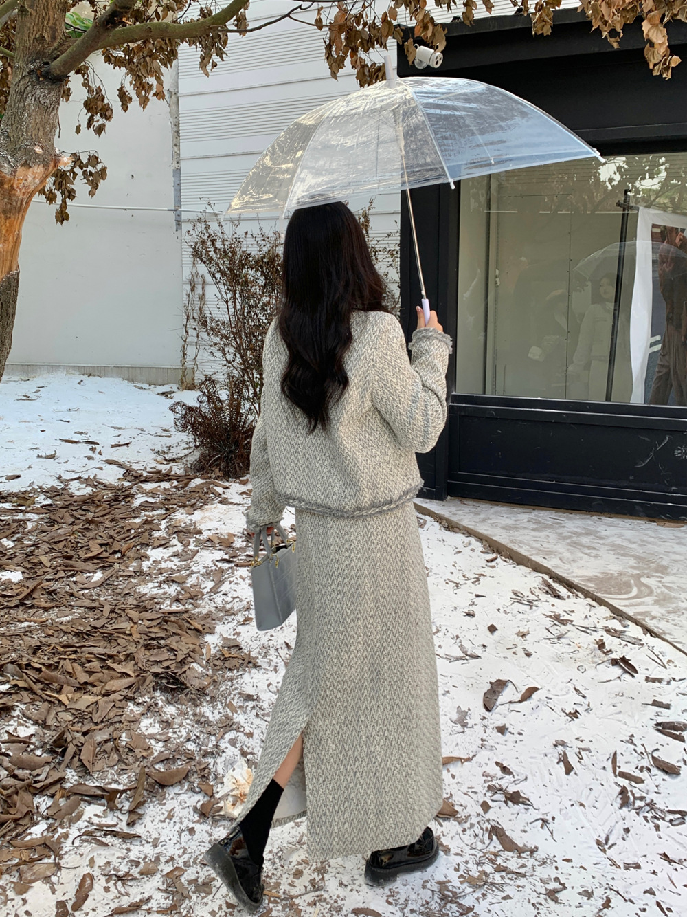  冬  L-4XL大きいサイズジャケット、スカート