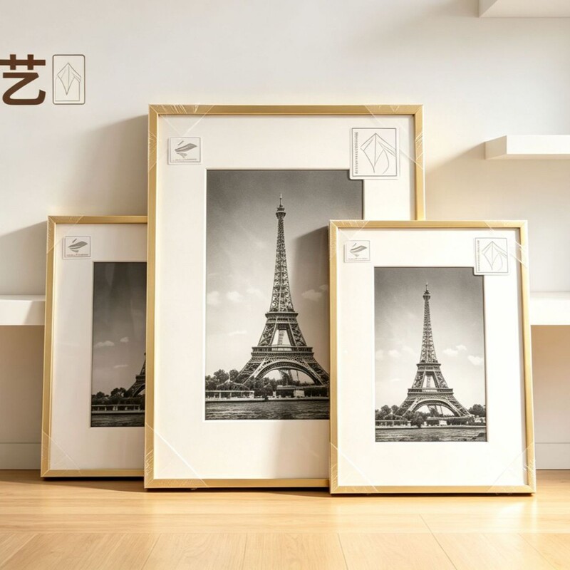 3887- Cross-Border Special Price Narrow-Edge Aluminum Alloy Photo Frame A3 Gold-Colored Id Frame A4 Black Tabletop/Wall-Mounted Photo Frame