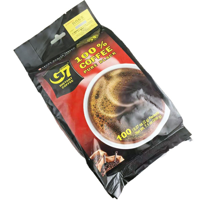 Vietnam Original Imported Coffee Zhongyuan G7 Instant Coffee Powder Black Coffee 200g One Bag 100 Small Bags 5