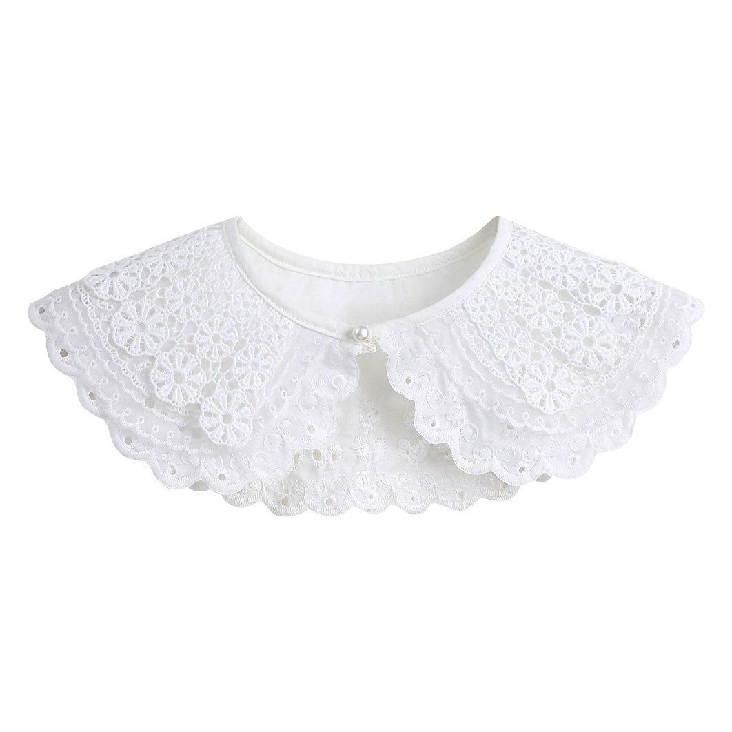 Lace Small Cape Women's Cape Summer White Sun Protection with Skirt Bow Strap False Collar