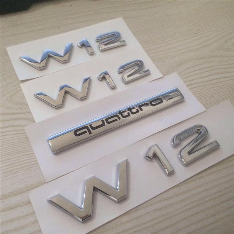 Audi car emblem V6TV8T side emblem V10W12 lettering for A4L, A6L, A8L, RS3, S5, Q7, TT modifications