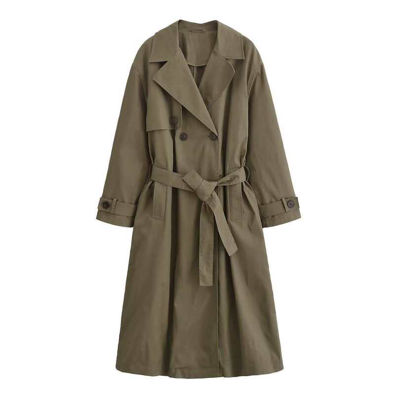 ベルト女性の服 AliExpress 越境新製品卸売ファッションロングウインドブレーカージャケット外国貿易女性の気質ヨーロッパとアメリカ|undefined
