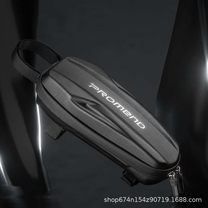 Bolsa de bicicleta PU EVA cuero a prueba de lluvia bolsa de tubo frontal bicicleta de montaña bolsa de almacenamiento de cáscara dura equipo de equitación