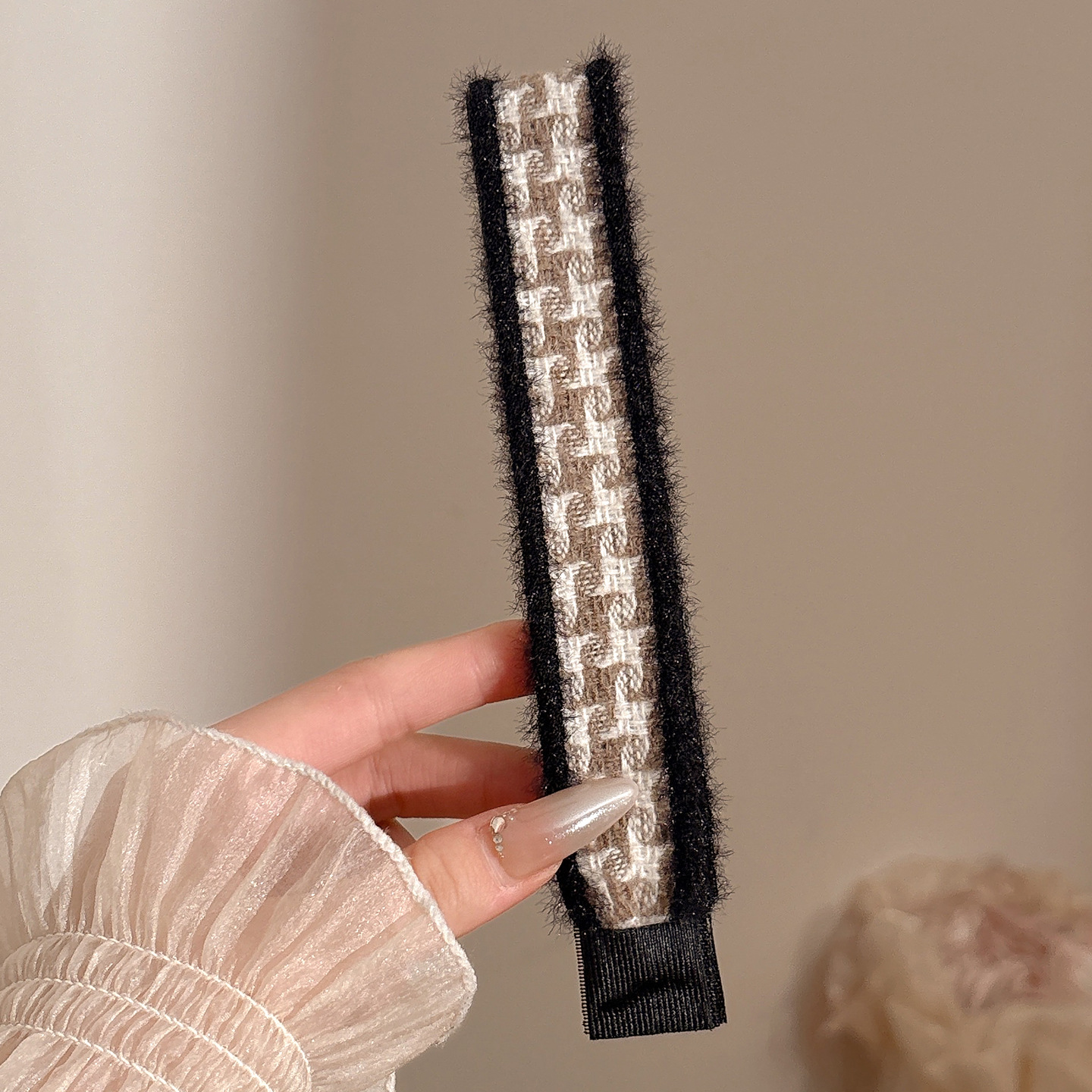 Nuevo crisantemo frange post de acabado de cabello artefacto Velcro banda de cabello lavado de cara fijo cabello pegado post de cabello tocado