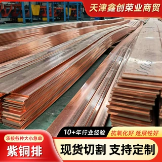 厂家定制6*60紫铜排T2大量供应 3*30铜卷排定尺50米接地材料
