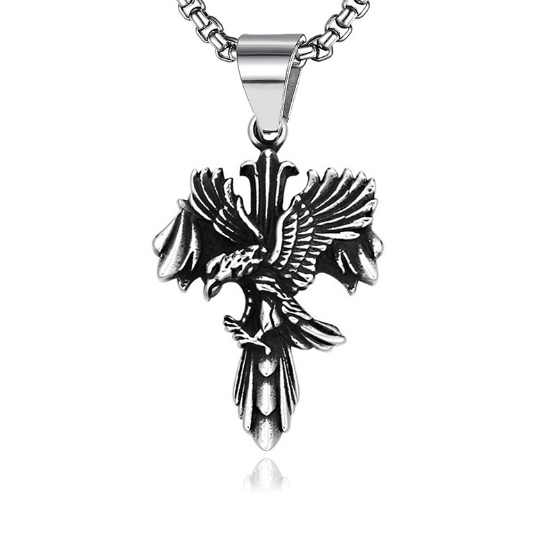 Cross sword + titanium steel chain