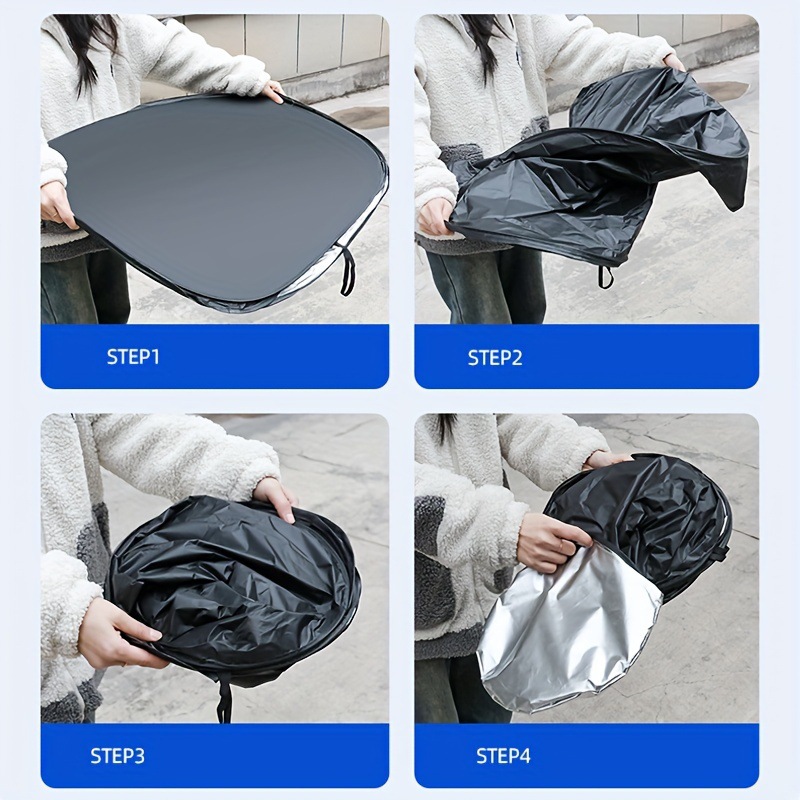 Cross-border foreign trade thickened titanium silver sunshade front windshield front and rear windshield window heat insulation sunshade curtain summer sun shield