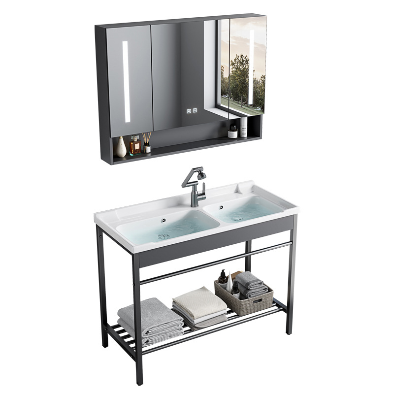 acero inoxidable doble lavabo cerámica un todo soporte lavabo profundizar lavabo lavabo lavabo lavabo