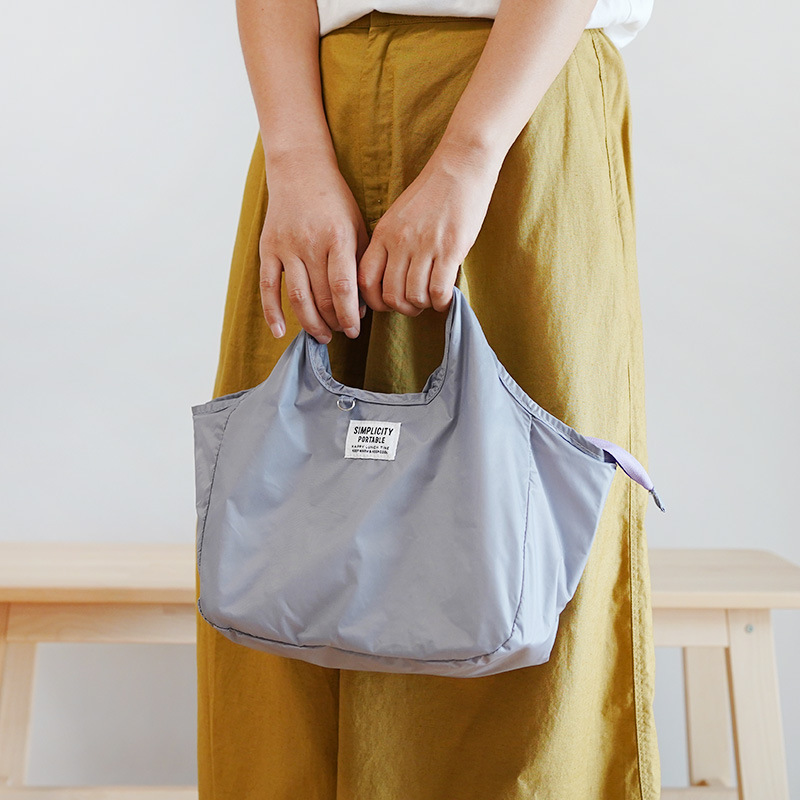 Large Capacity Insulated Lunch Box Bag Portable Lunch Bag Waterproof Aluminum Foil Hand Lunch Bag Convenient Commuter