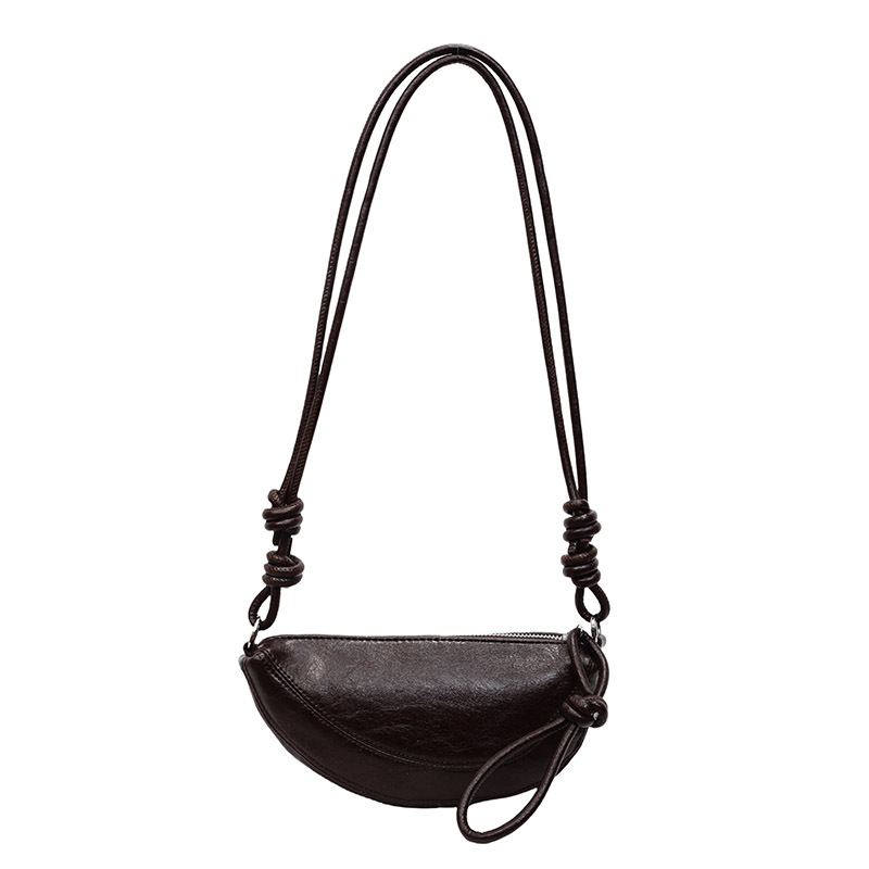 Women's Underarm Bag 2025 New Arrival High-End Texture Niche Minimalist Soft Leather Commuter Crossbody Crescent Dumpling Bag - Thumbnail 5