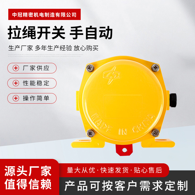 拉绳开关ZGLS-SZ双向拉绳开关 手自动 急停拉线开关