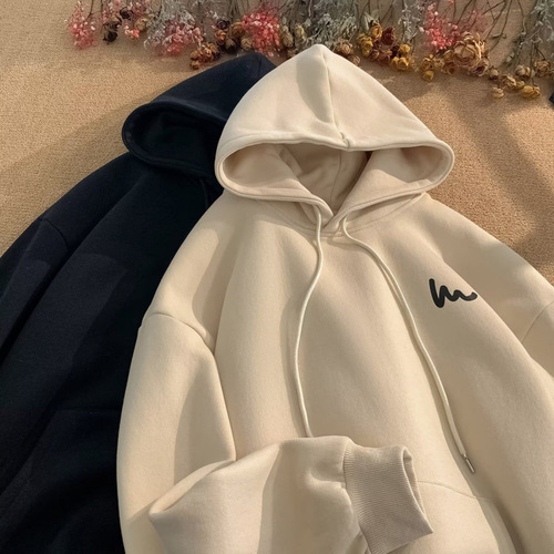 250g Heavyweight Hooded Sweatshirt for Men - Autumn/Winter Version, Loose American Style Fall Hooded Sweatshirt for Boys - Men's Outerwear