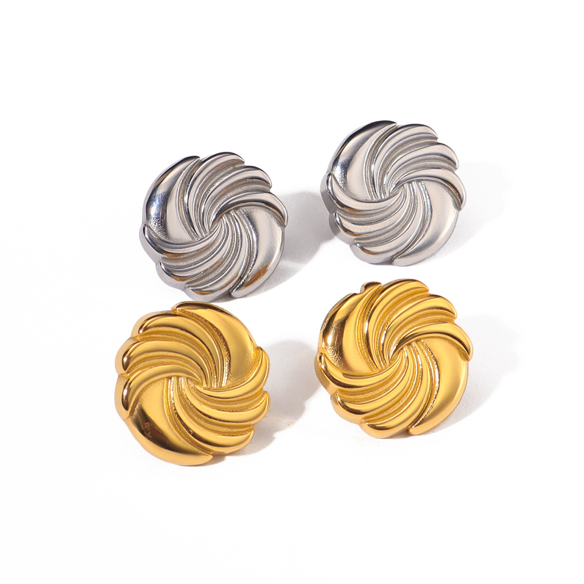 8g Weight 1 Piece Simple Style Geometric Plating Titanium Steel Ear Studs