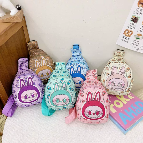 New Cartoon Chest Bag Fashion Cute Kindergarten Coin Purse Bag Boys and Girls Casual Crossbody Bag Children's Small Backpack