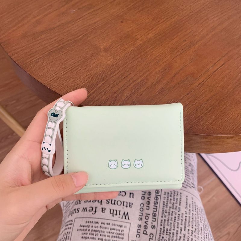 チーズ財布日系かわいいカバンショートレディース小銭入れ三つ折り小清新刺繍質感カバン挟み|undefined
