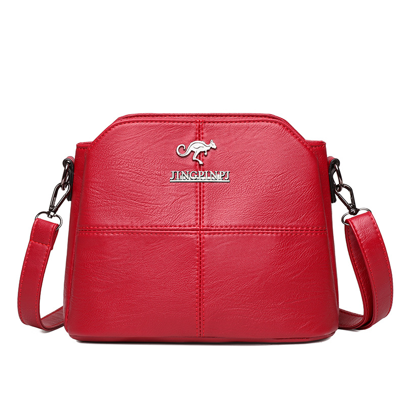 Bolso nuevo bolso de hombro de las mujeres de gran capacidad de moda estilo coreano color sólido bolso de la madre de las mujeres de mediana edad pequeña bolsa cuadrada bolsa de mensajero