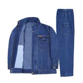 牛仔电焊劳保服工作服男加厚防烫国家电网焊工电工工作服耐磨耐脏