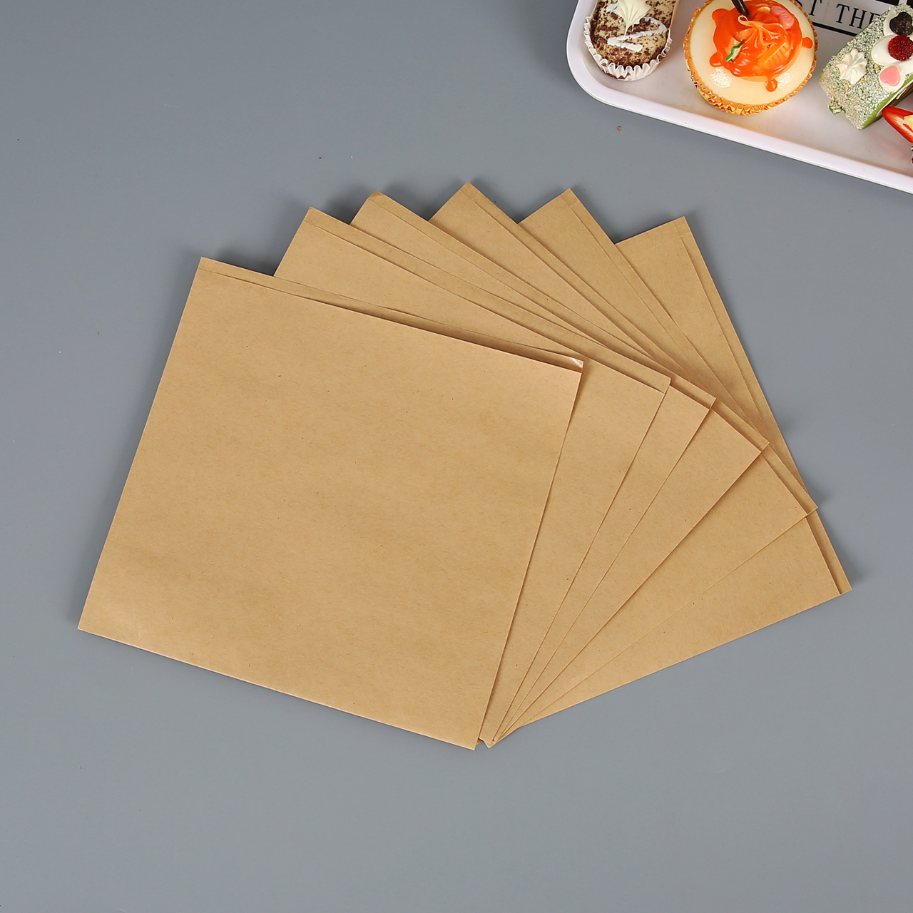 淋膜防油牛皮纸袋 肉夹馍牛皮袋 蛋挞玉米包装防油袋休闲小吃纸袋