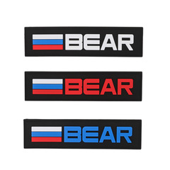 Cross-border supply Russian bear flag BEAR Velcro PVC armband backpack patch outdoor luminous