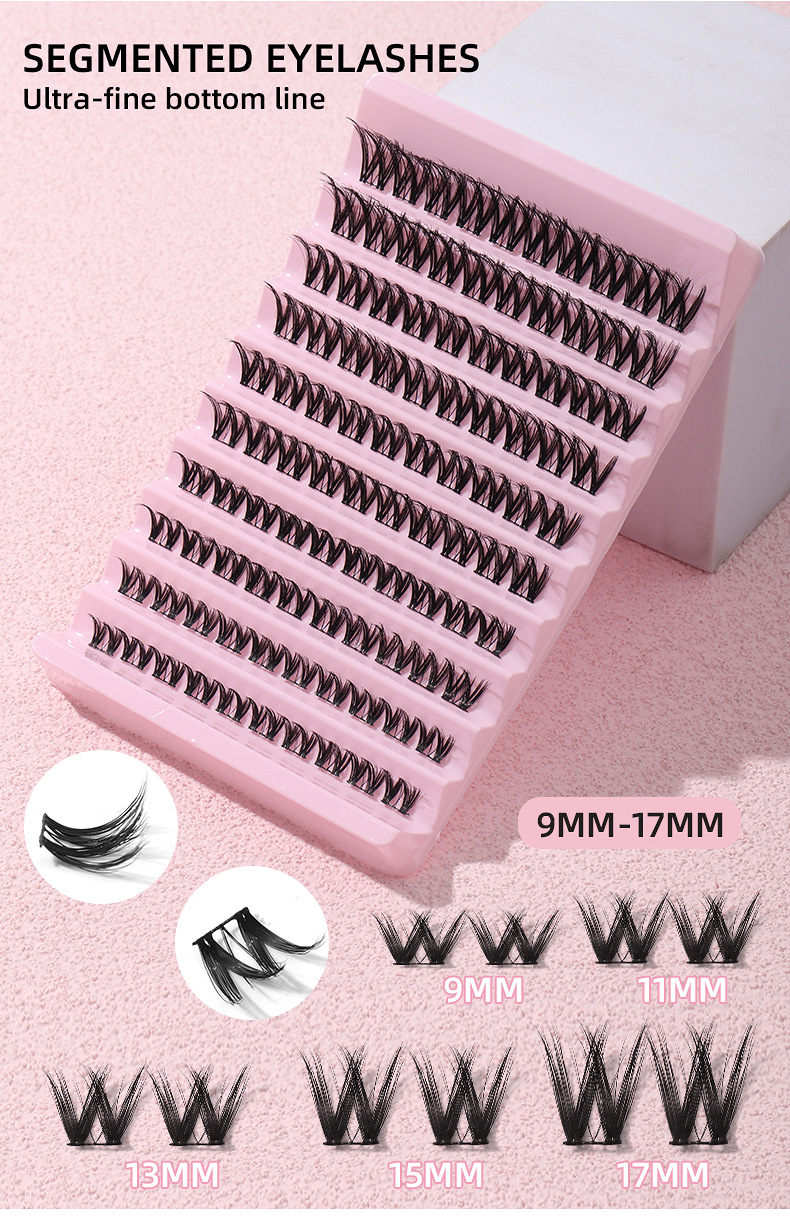 New  single cluster natural large capacity eyelashes, segmented hair, daily DIY grafting eyelashes_voghion.com