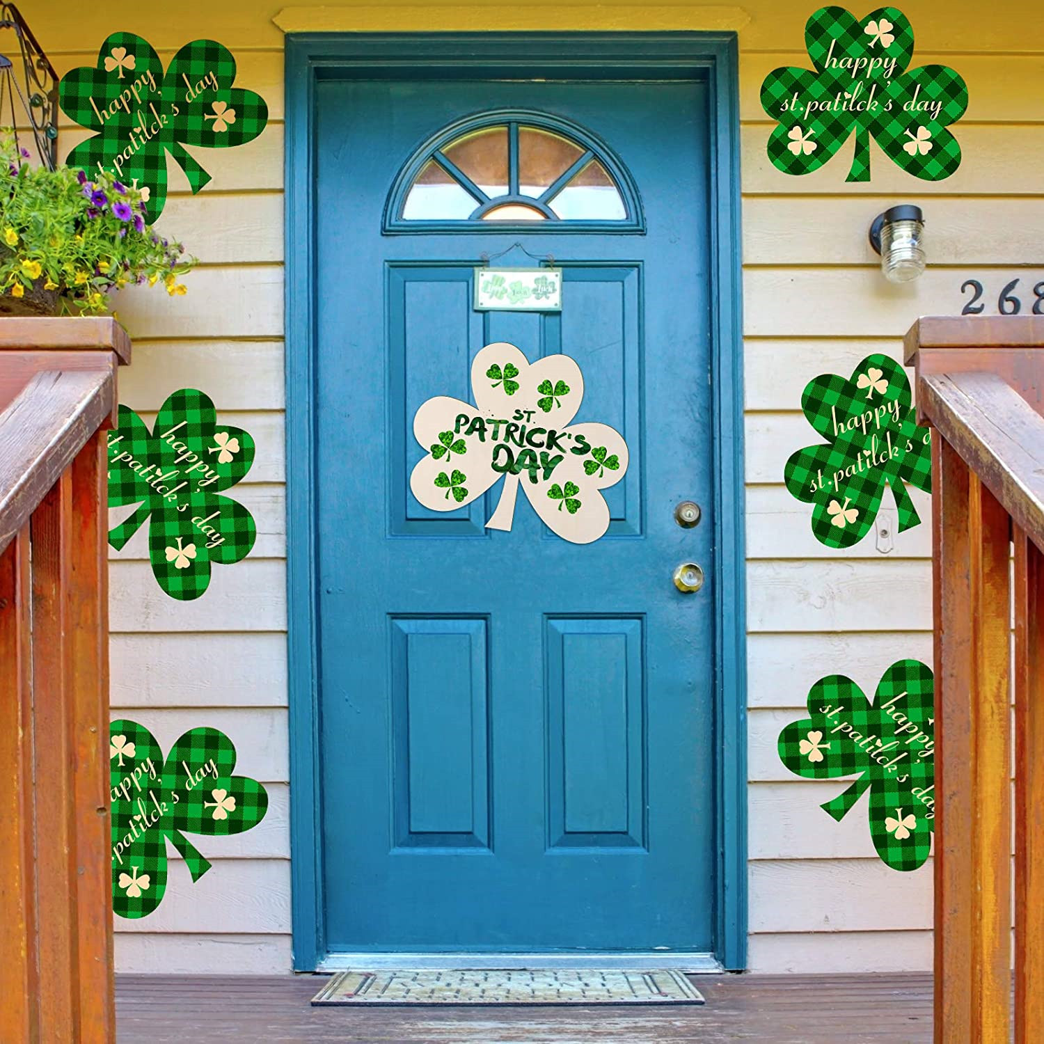 Patrick's Day Wooden Unpolished Clover Wall Decorations