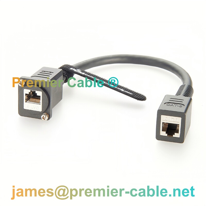 Cat8 10 Gigabit Rj45 D-Type Panel-Mounted Ethernet Extension Cable Industrial-Grade High-Speed Network Signal