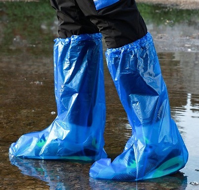使い捨て雨靴防水滑り止め高筒靴カバー雨の日に厚い耐摩耗性透明プラスチック足カバー外着防雨|undefined