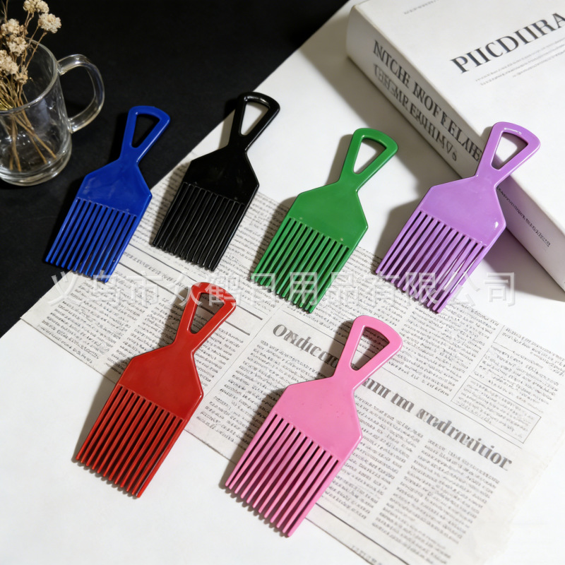 Oil-Head Comb, Large Back-Combed Hairstyle Comb, Airplane-Style Hair Styling Comb, Hair Salon Professional Hairdressing Tool, Trendy Multi-Color Plastic Comb