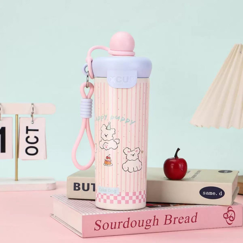 Highly Attractive Stainless Steel Insulated With Handle, Top Quality New Cute Portable Outdoor Large-Capacity Student Straw Cup For_voghion.com