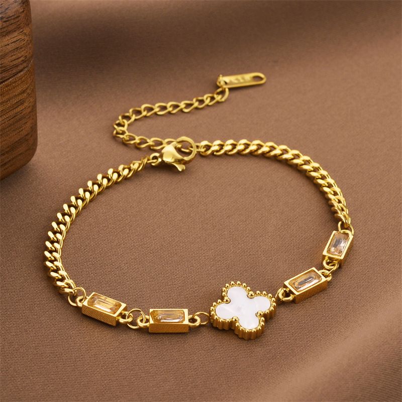 Joyas transfronterizas europeas y americanas Pulsera de acero de titanio de todo fósforo Versión coreana del temperamento bohemio Pulsera de acero de titanio que no se desvanece Joyería femenina