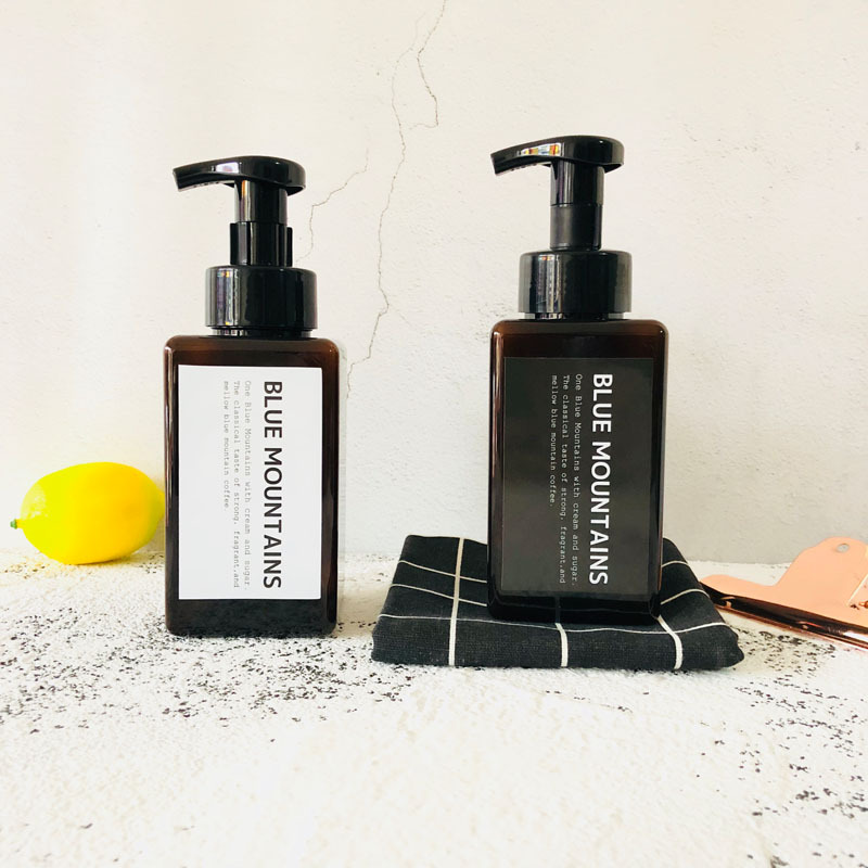 锁扣瓶分小棕色ml泡ins起起泡棕瓶清新泡沫450按压装瓶北欧